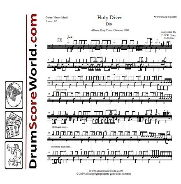 Dio - Holy Diver + Play-Along Track Dio - Holy Diver + Play-Along Track